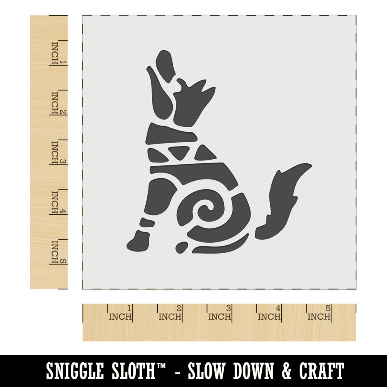 Southwestern Style Tribal Coyote Wolf Dog Wall Cookie DIY Craft Reusable Stencil